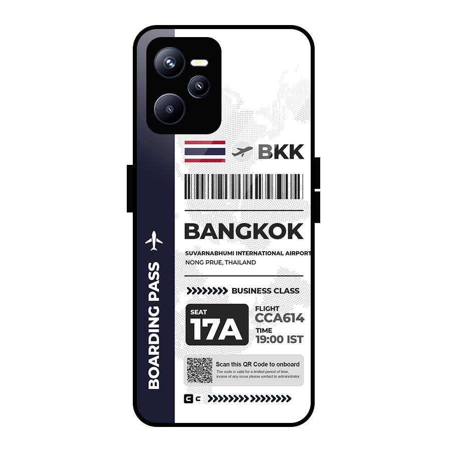 International Boarding Pass Bangkok Glass Back Case for Realme C35