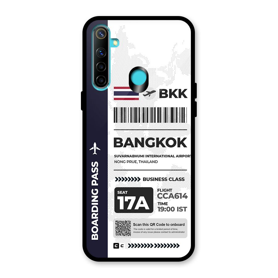 International Boarding Pass Bangkok Glass Back Case for Realme Narzo 10