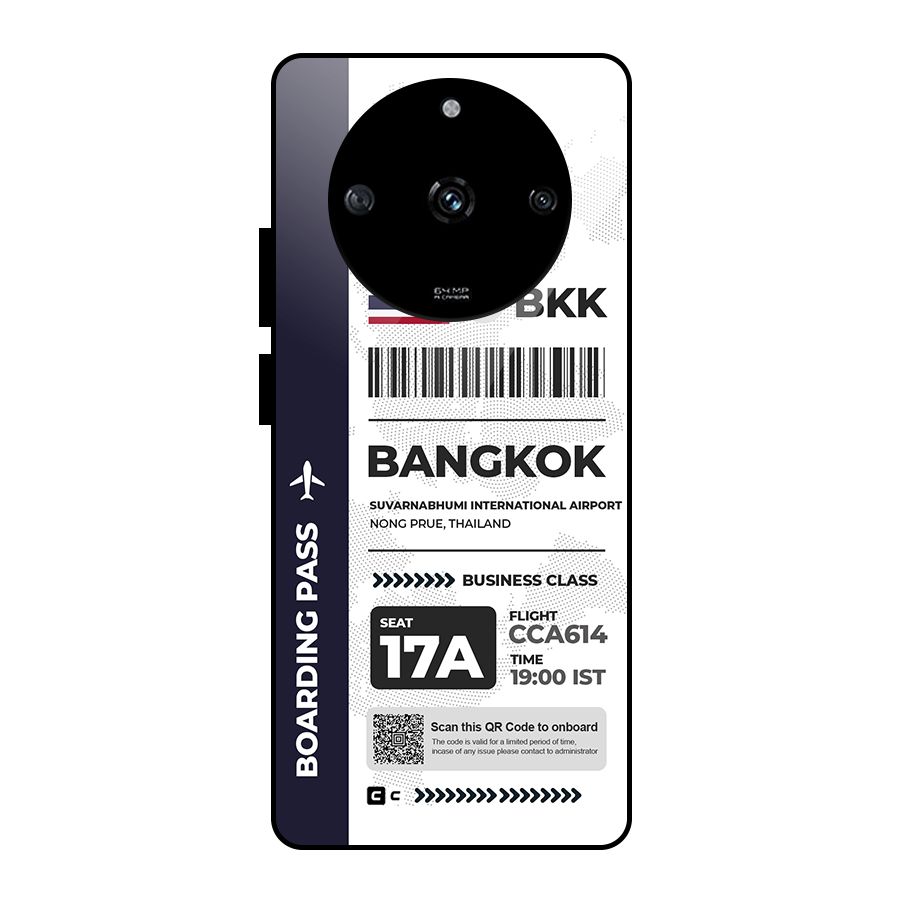 International Boarding Pass Bangkok Glass Back Case for Realme Narzo 60 5G