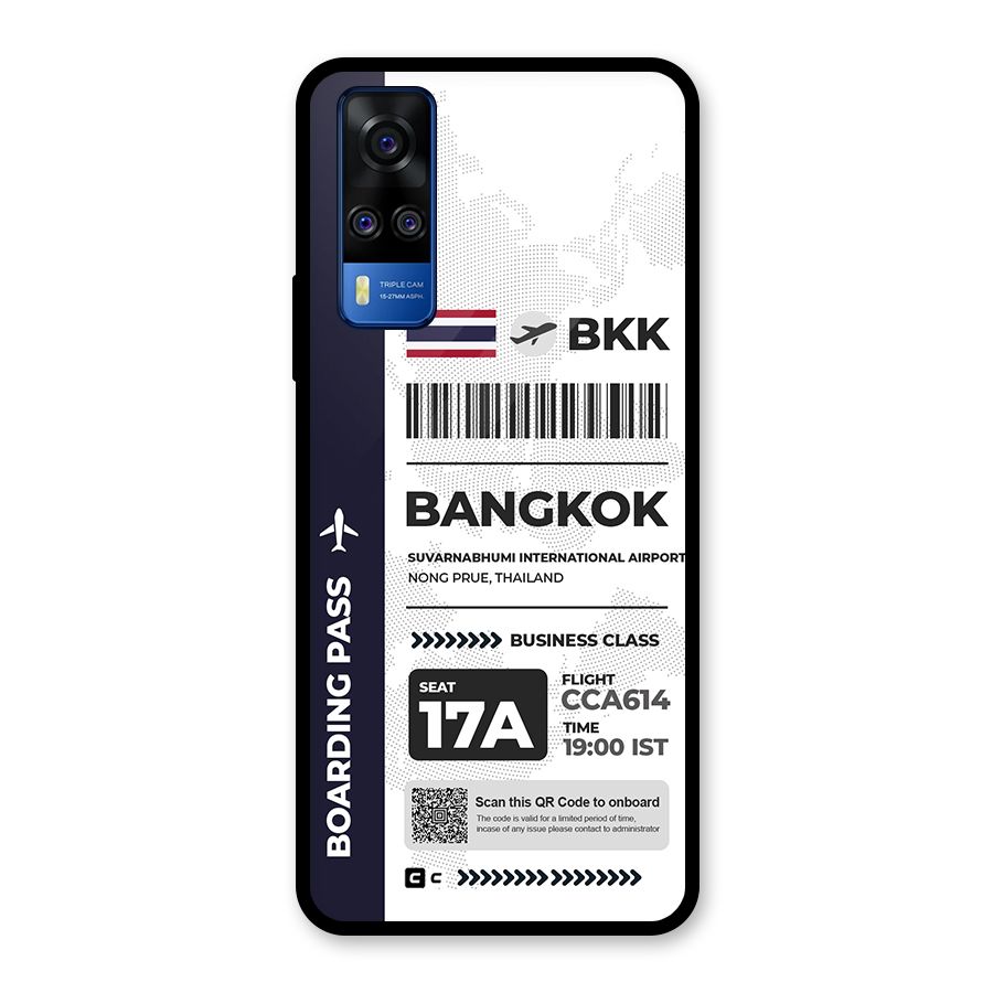 International Boarding Pass Bangkok Glass Back Case for Vivo Y31