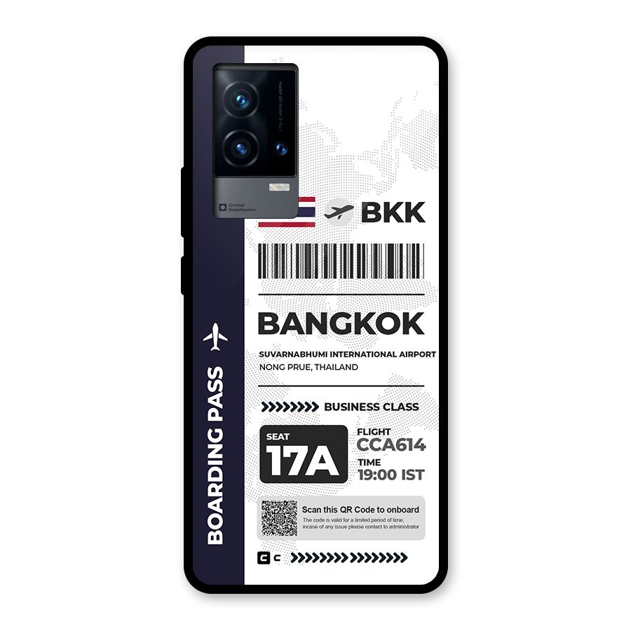 International Boarding Pass Bangkok Glass Back Case for iQOO 9 5G
