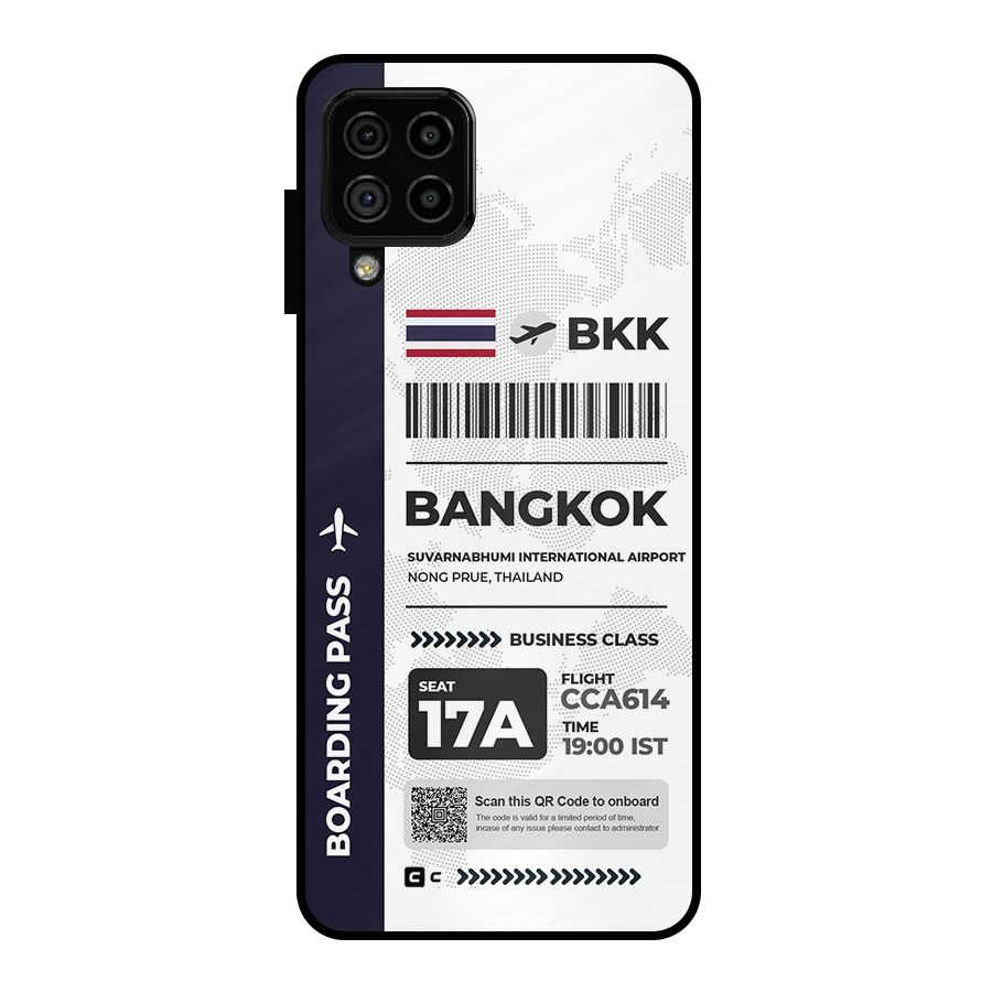 International Boarding Pass Bangkok Metal Back Case for Galaxy A22 4G