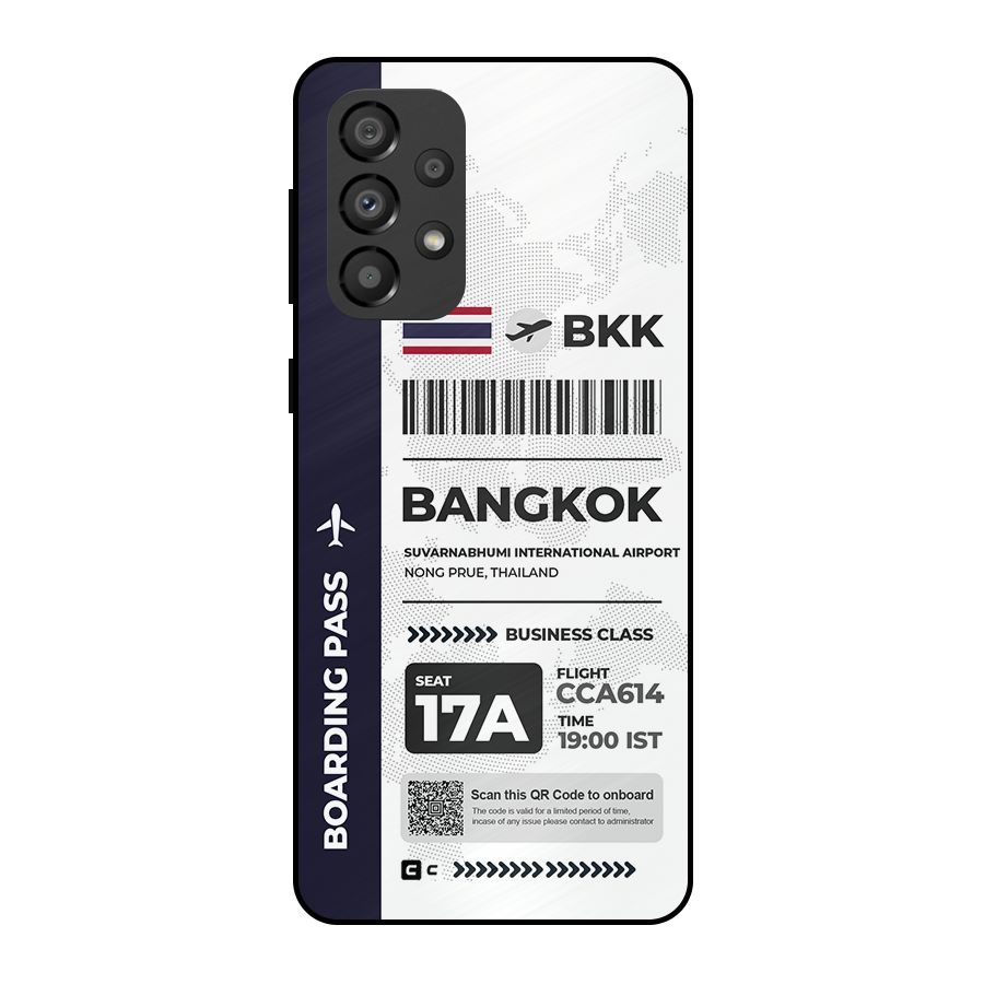 International Boarding Pass Bangkok Metal Back Case for Galaxy A33 5G