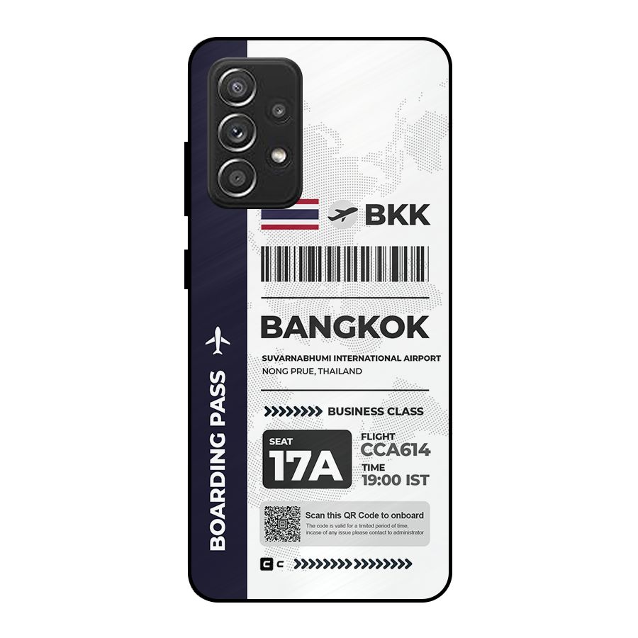 International Boarding Pass Bangkok Metal Back Case for Galaxy A52s 5G