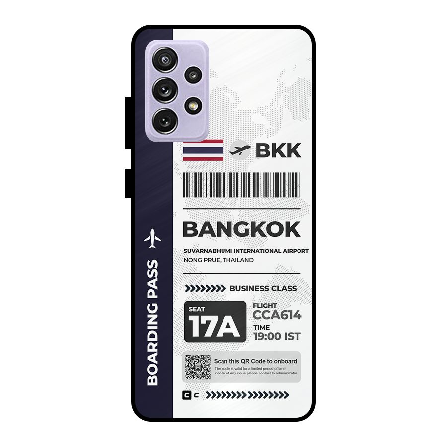 International Boarding Pass Bangkok Metal Back Case for Galaxy A72