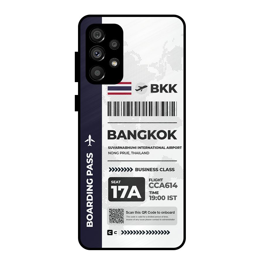 International Boarding Pass Bangkok Metal Back Case for Galaxy A73 5G