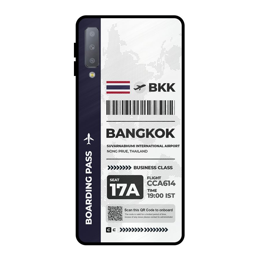 International Boarding Pass Bangkok Metal Back Case for Galaxy A7 (2018)