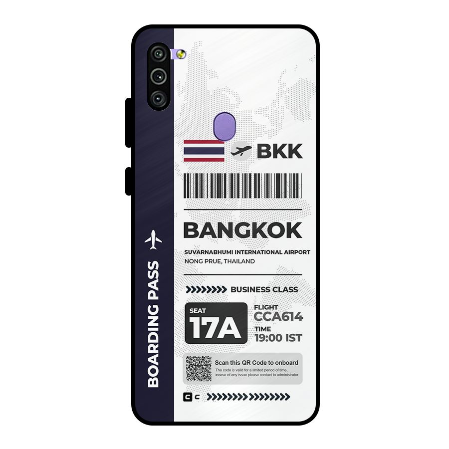 International Boarding Pass Bangkok Metal Back Case for Galaxy M11