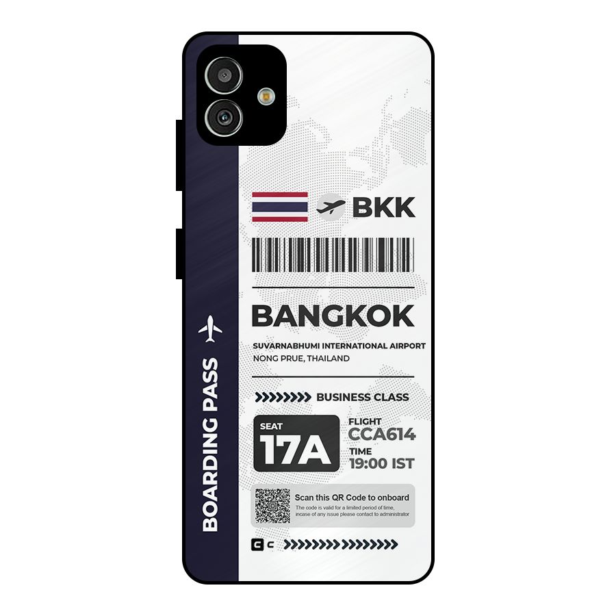 International Boarding Pass Bangkok Metal Back Case for Galaxy M13 5G