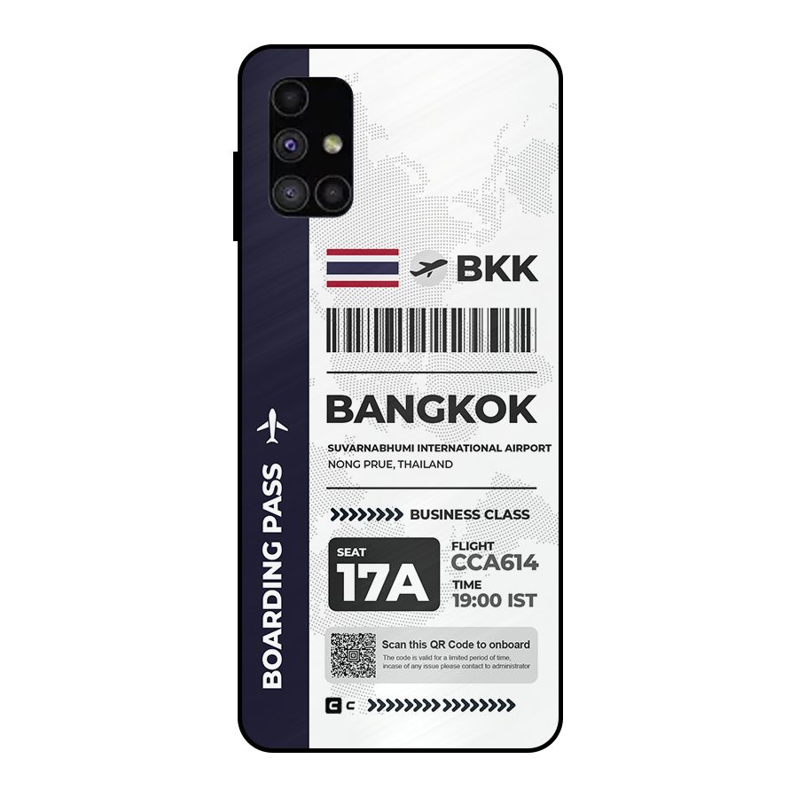 International Boarding Pass Bangkok Metal Back Case for Galaxy M51