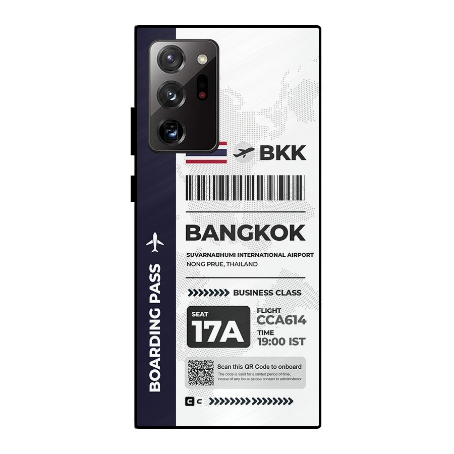 International Boarding Pass Bangkok Metal Back Case for Galaxy Note 20 Ultra