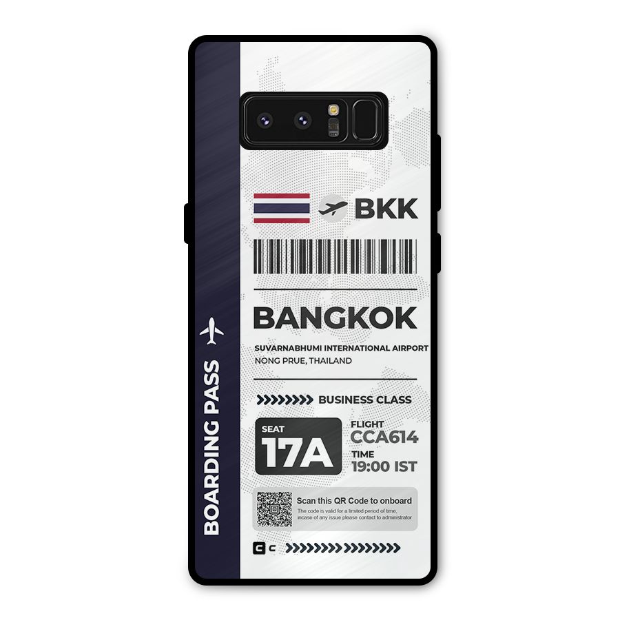 International Boarding Pass Bangkok Metal Back Case for Galaxy Note 8