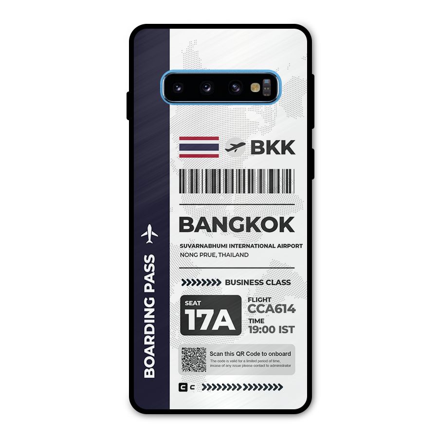 International Boarding Pass Bangkok Metal Back Case for Galaxy S10
