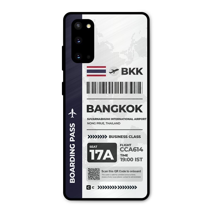 International Boarding Pass Bangkok Metal Back Case for Galaxy S20