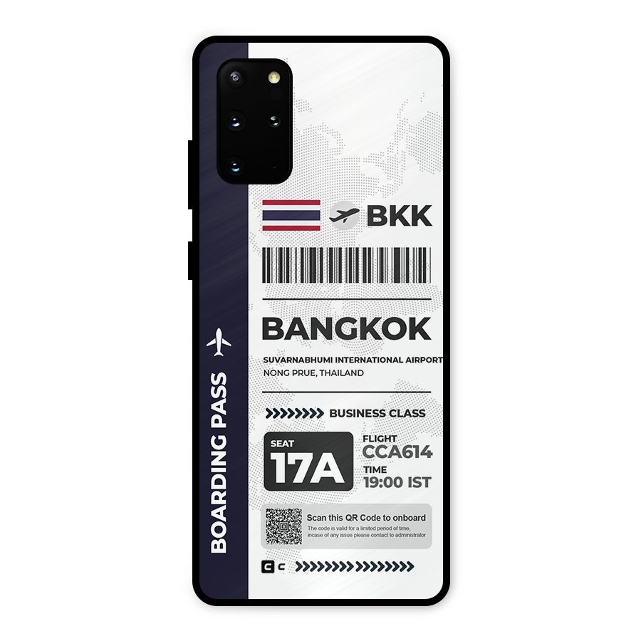 International Boarding Pass Bangkok Metal Back Case for Galaxy S20 Plus