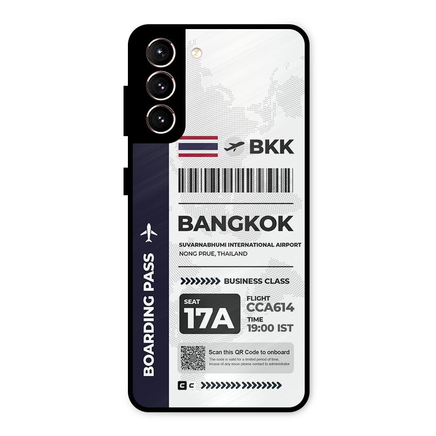 International Boarding Pass Bangkok Metal Back Case for Galaxy S21 5G