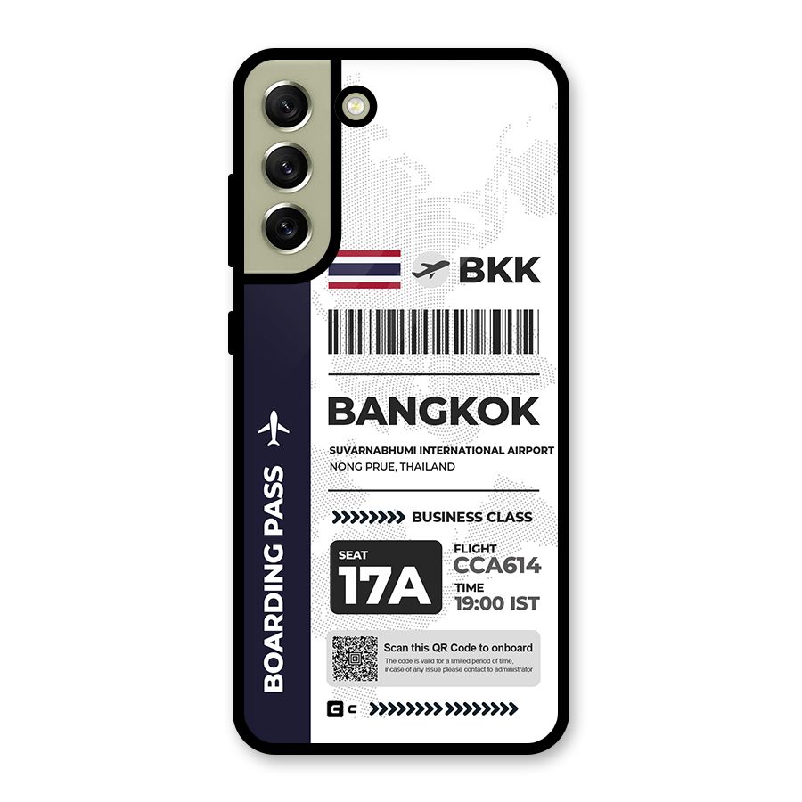 International Boarding Pass Bangkok Metal Back Case for Galaxy S21 FE 5G (2023)