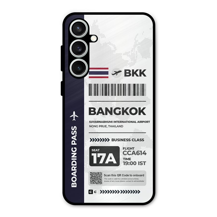International Boarding Pass Bangkok Metal Back Case for Galaxy S23 FE