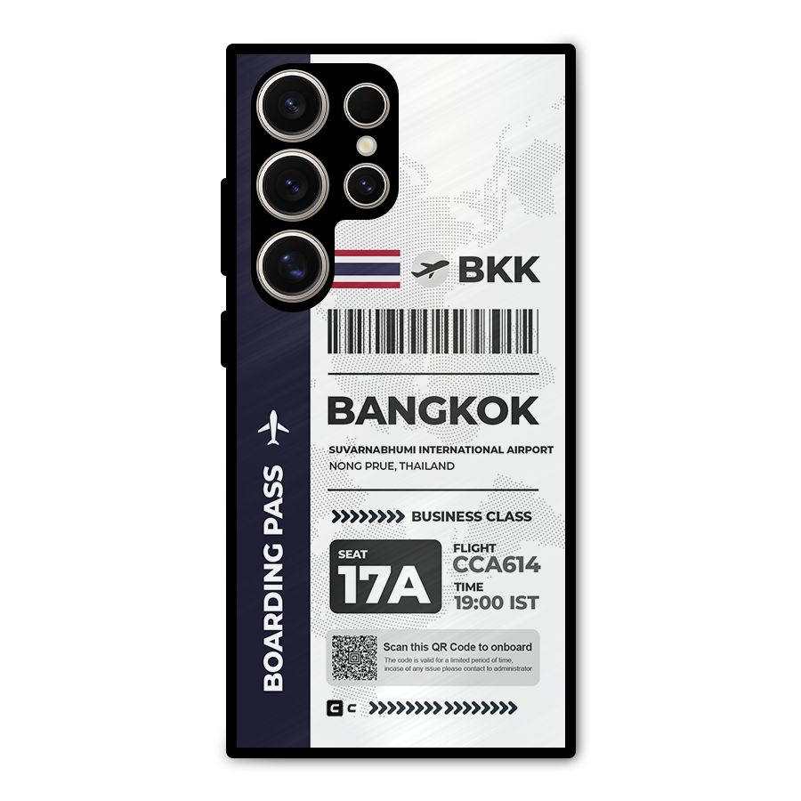 International Boarding Pass Bangkok Metal Back Case for Galaxy S24 Ultra