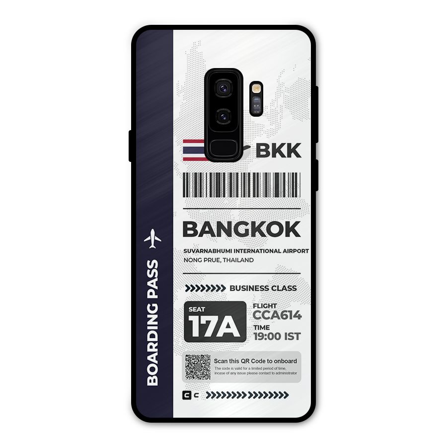 International Boarding Pass Bangkok Metal Back Case for Galaxy S9 Plus