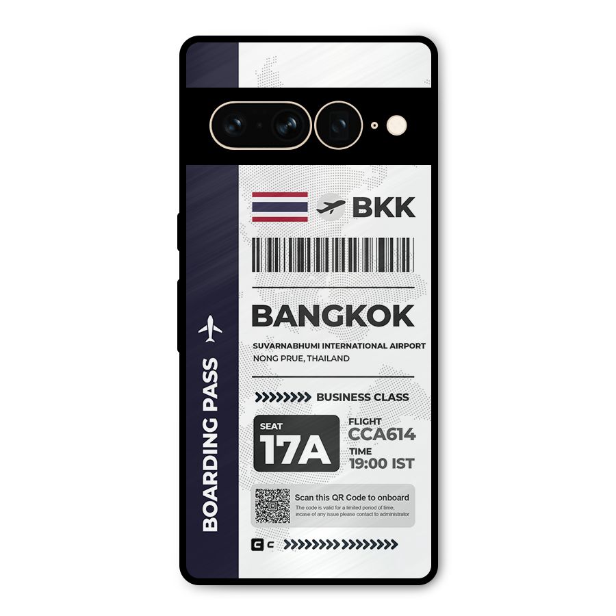 International Boarding Pass Bangkok Metal Back Case for Google Pixel 7 Pro