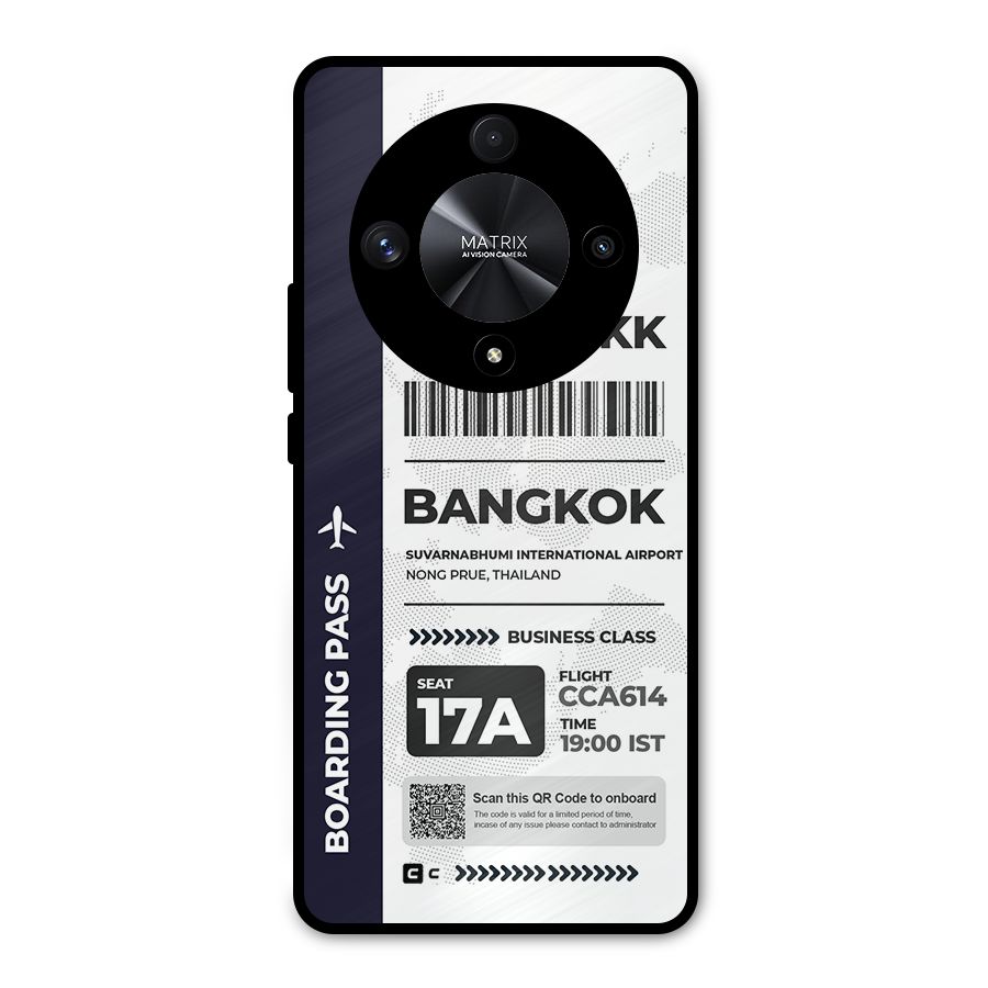 International Boarding Pass Bangkok Metal Back Case for Honor X9b