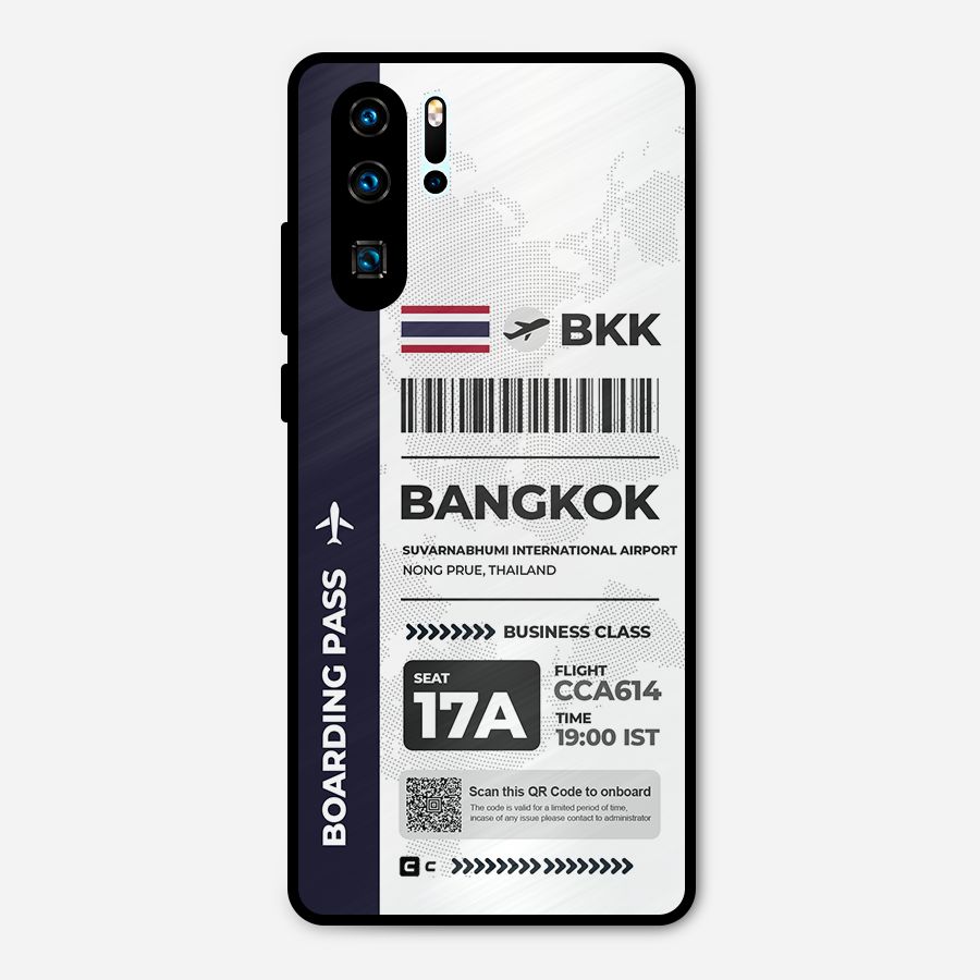 International Boarding Pass Bangkok Metal Back Case for Huawei P30 Pro