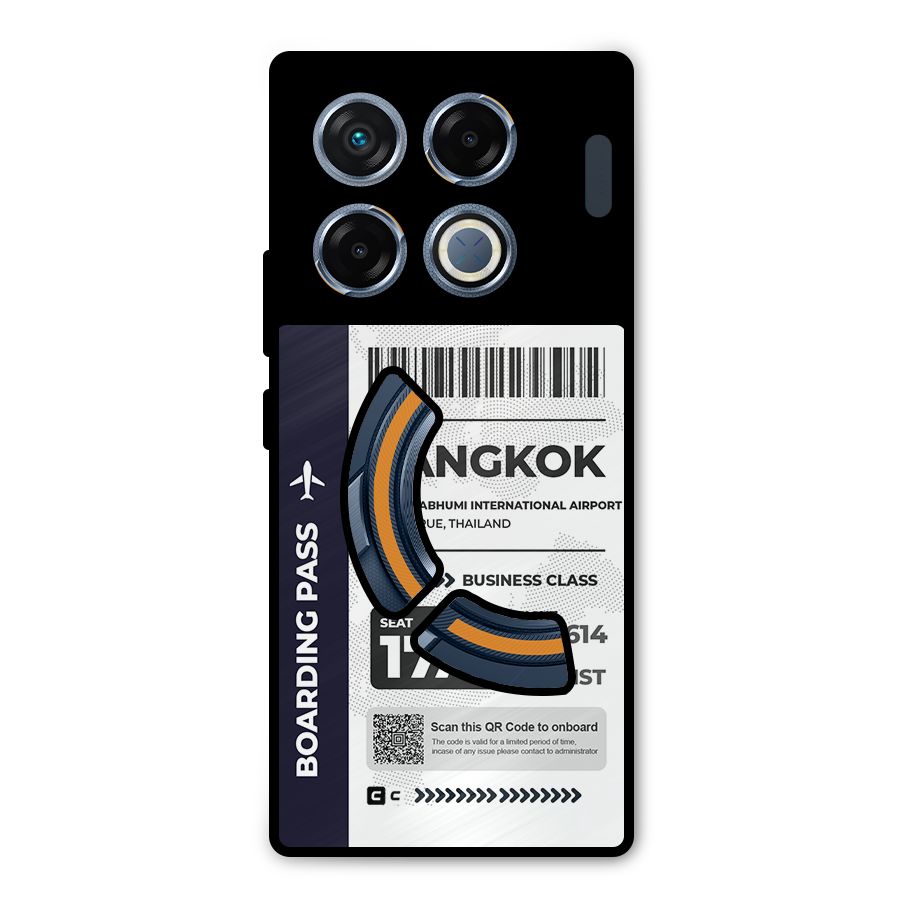 International Boarding Pass Bangkok Metal Back Case for Infinix GT 20 Pro
