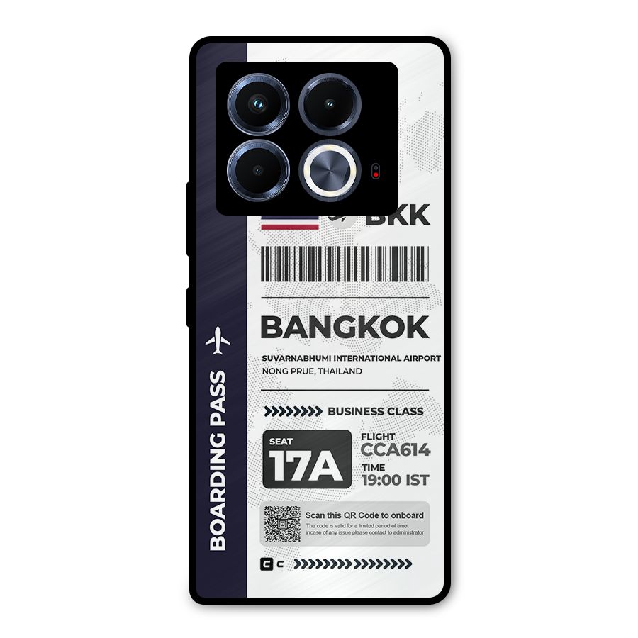 International Boarding Pass Bangkok Metal Back Case for Infinix Note 40 5G