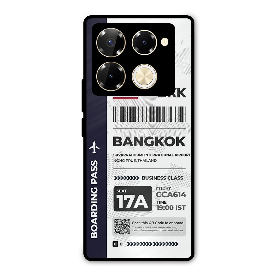 International Boarding Pass Bangkok Metal Back Case for Infinix Note 40 Pro