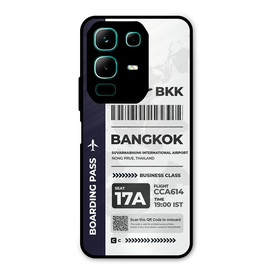 International Boarding Pass Bangkok Metal Back Case for Infinix Note 50x