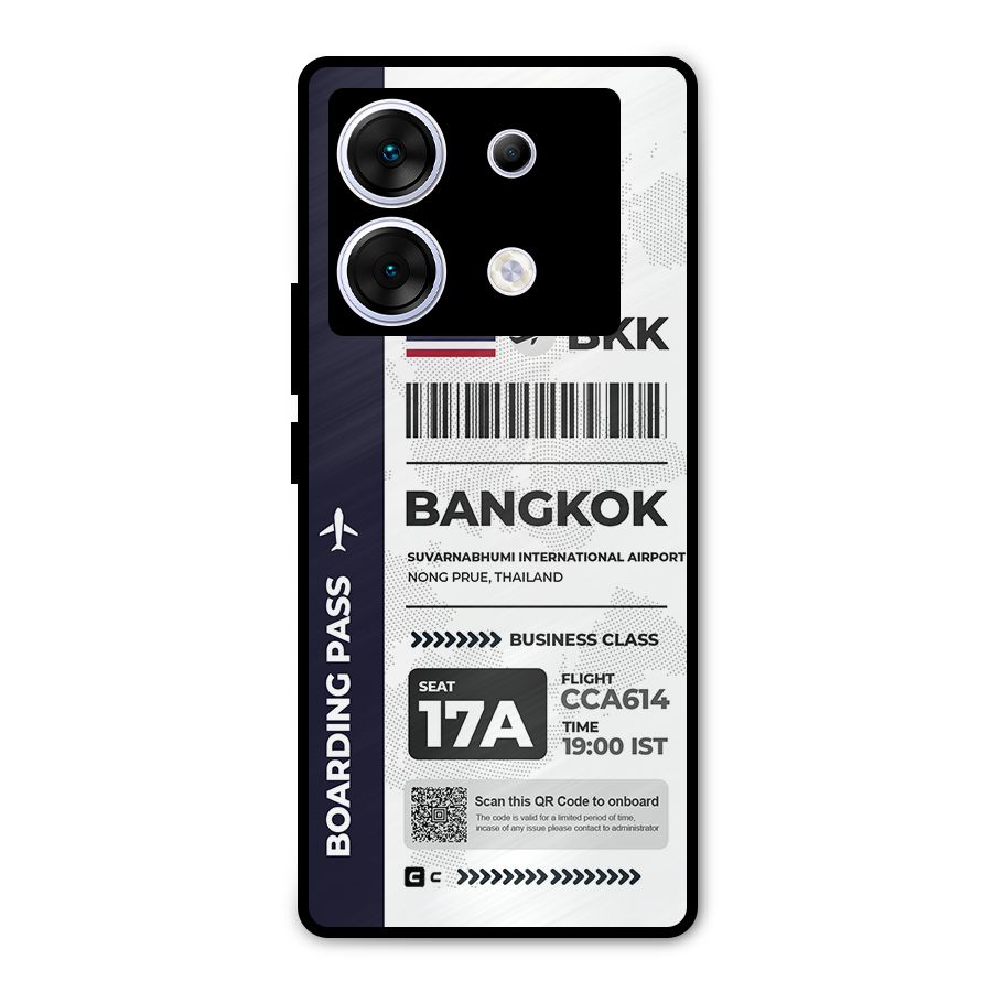 International Boarding Pass Bangkok Metal Back Case for Infinix Zero 30 5G