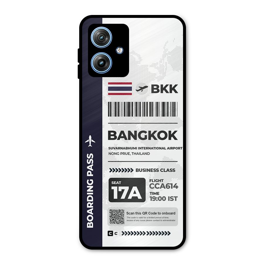 International Boarding Pass Bangkok Metal Back Case for Moto G54