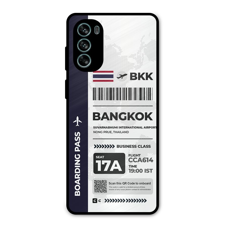 International Boarding Pass Bangkok Metal Back Case for Moto G62