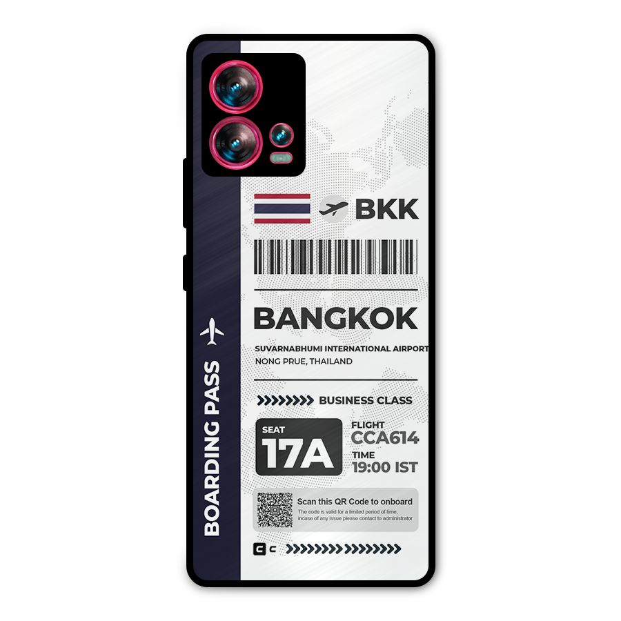 International Boarding Pass Bangkok Metal Back Case for Motorola Edge 30 Fusion