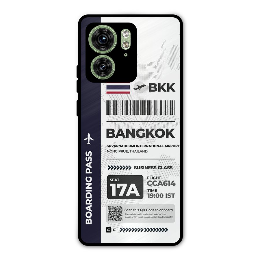 International Boarding Pass Bangkok Metal Back Case for Motorola Edge 40 5G