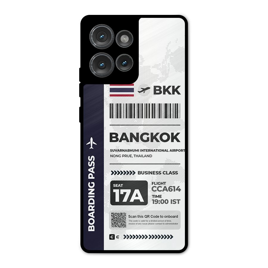 International Boarding Pass Bangkok Metal Back Case for Motorola Edge 50