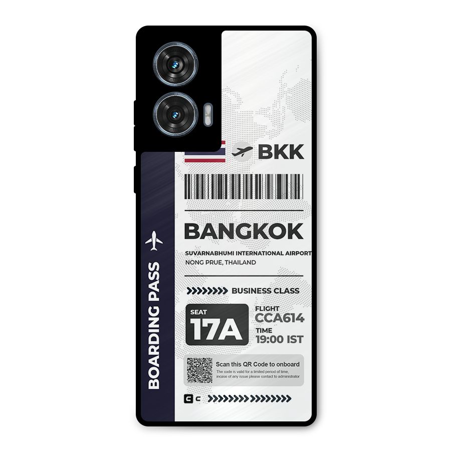 International Boarding Pass Bangkok Metal Back Case for Motorola Edge 50 Fusion