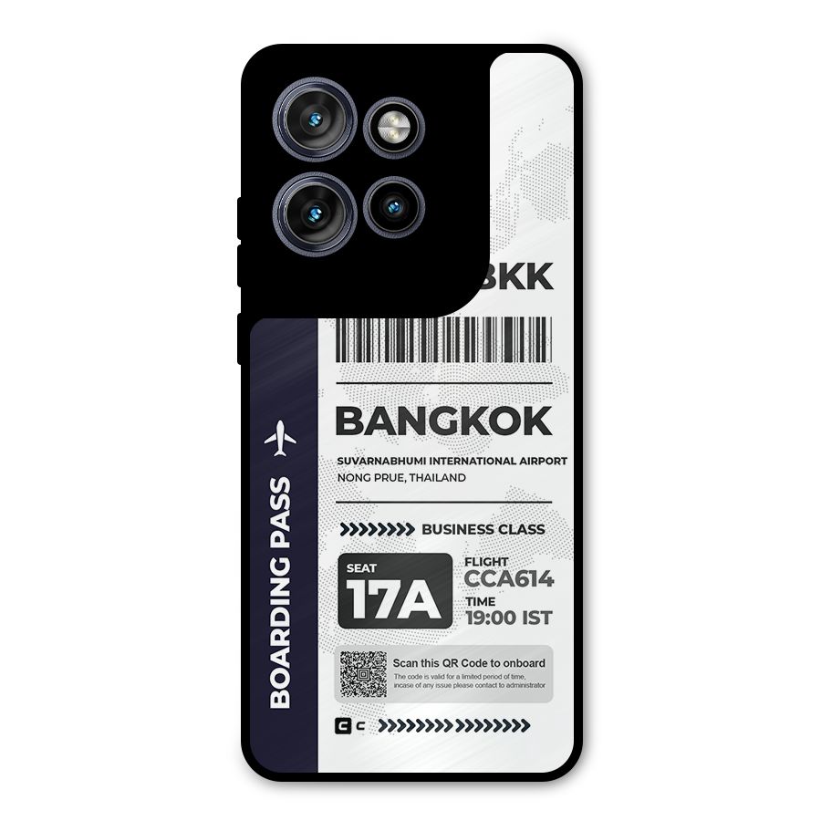 International Boarding Pass Bangkok Metal Back Case for Motorola Edge 50 Neo