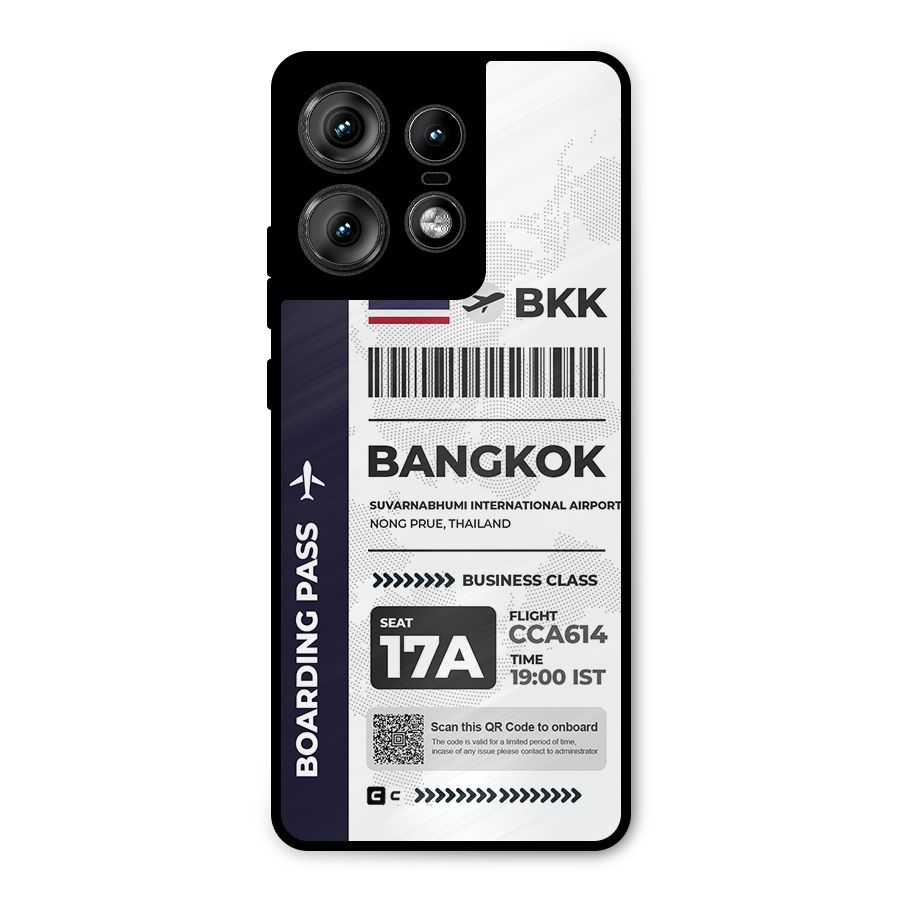 International Boarding Pass Bangkok Metal Back Case for Motorola Edge 50 Pro