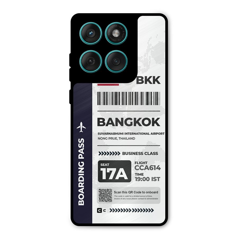 International Boarding Pass Bangkok Metal Back Case for Motorola Edge 60 Fusion