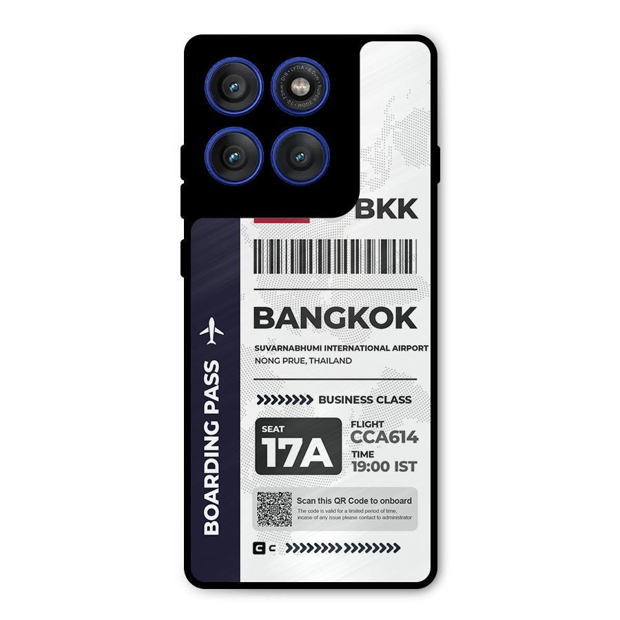 International Boarding Pass Bangkok Metal Back Case for Motorola Edge 60 Pro