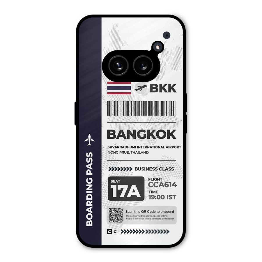 International Boarding Pass Bangkok Metal Back Case for Nothing Phone 2a Plus