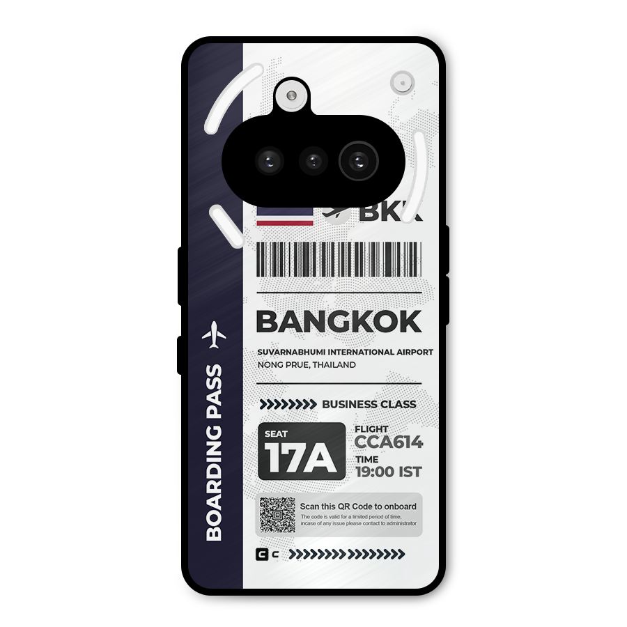 International Boarding Pass Bangkok Metal Back Case for Nothing Phone 3a