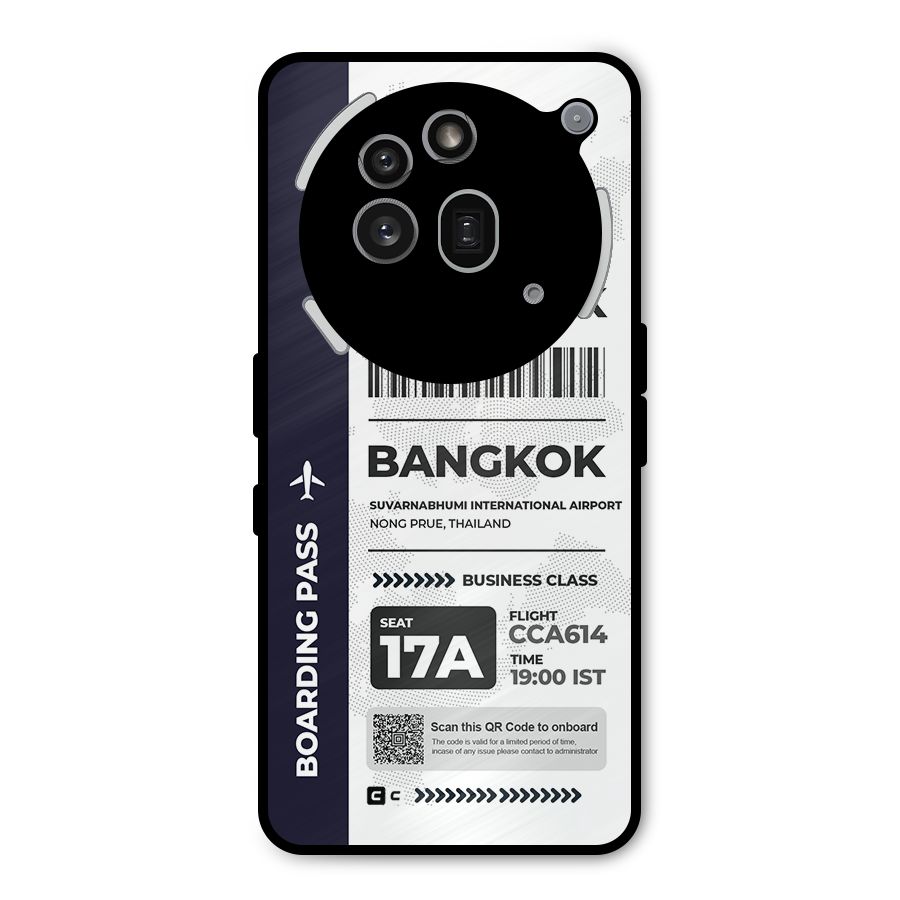 International Boarding Pass Bangkok Metal Back Case for Nothing Phone 3a Pro