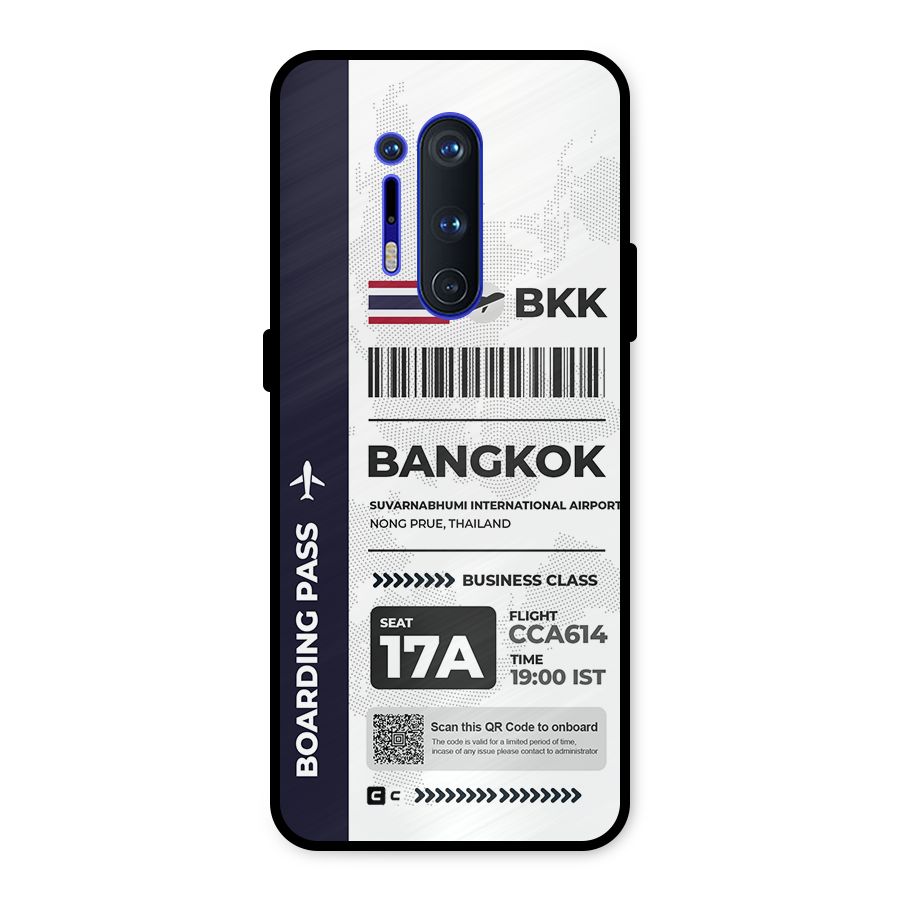 International Boarding Pass Bangkok Metal Back Case for OnePlus 8 Pro