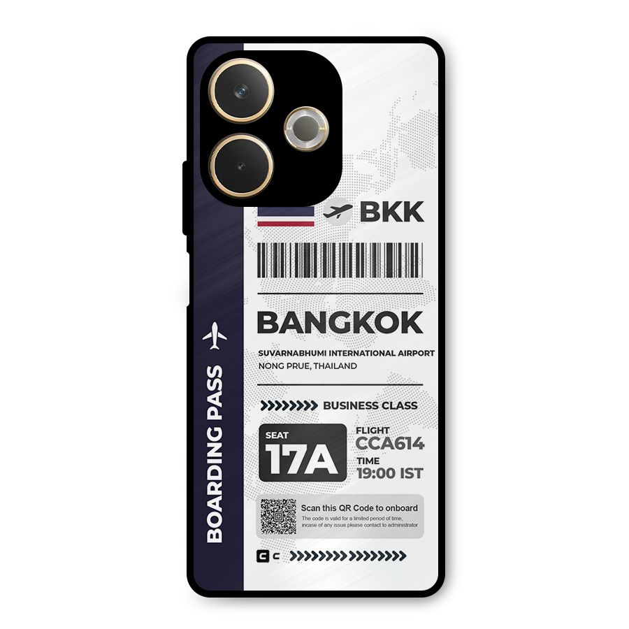 International Boarding Pass Bangkok Metal Back Case for Oppo A5 Pro