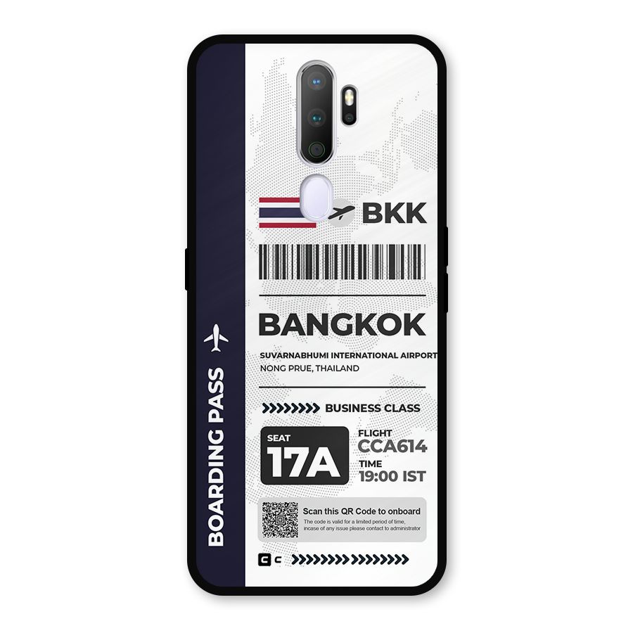 International Boarding Pass Bangkok Metal Back Case for Oppo A9 (2020)