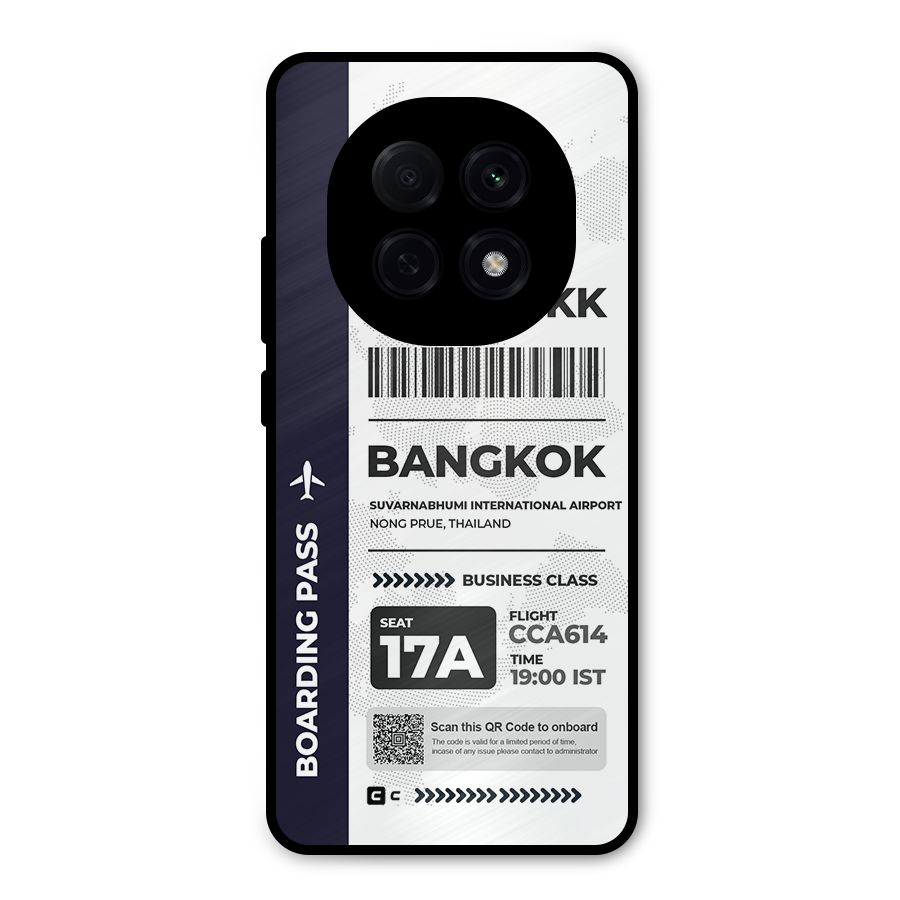 International Boarding Pass Bangkok Metal Back Case for Oppo F29 Pro