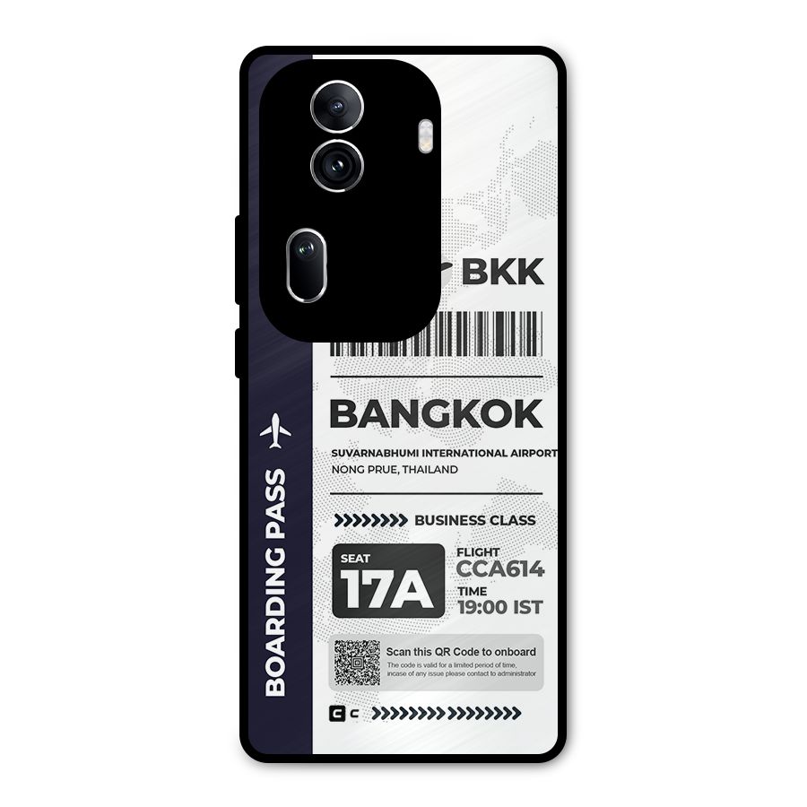 International Boarding Pass Bangkok Metal Back Case for Oppo Reno11 Pro 5G